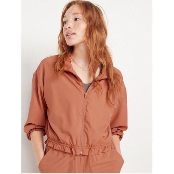 Old Navy Jackets & Blazers - NWT! Old Navy StretchTech Loose Cropped Full-Zip Jacket - LARGE TALL